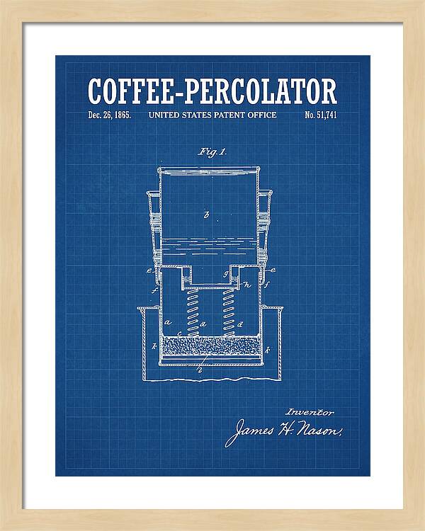 Coffee Percolator Blueprint Patent Us51741a
