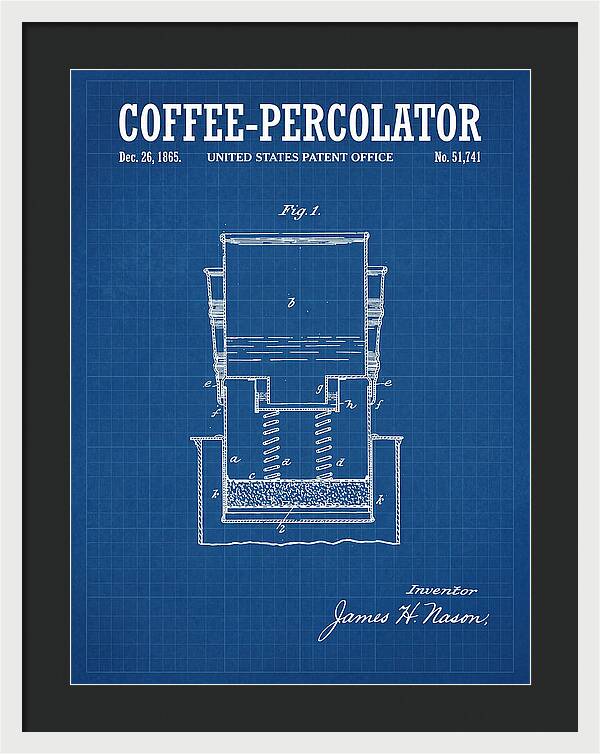 Coffee Percolator Blueprint Patent Us51741a