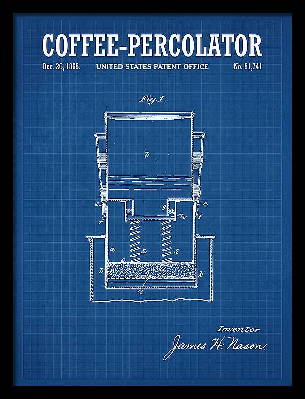 Coffee Percolator Blueprint Patent Us51741a