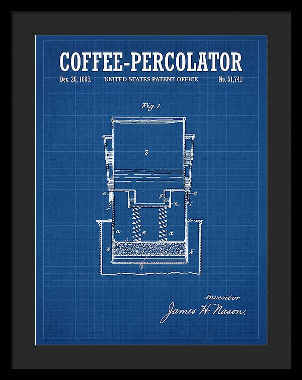 Coffee Percolator Blueprint Patent Us51741a