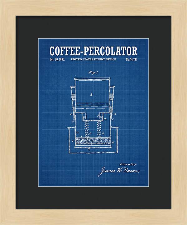 Coffee Percolator Blueprint Patent Us51741a