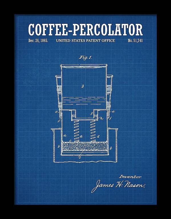 Coffee Percolator Blueprint Patent Us51741a