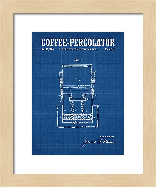 Coffee Percolator Blueprint Patent Us51741a