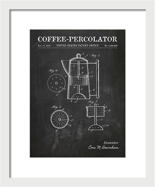 Coffee Percolator Chalkboard Patent Us1306688a