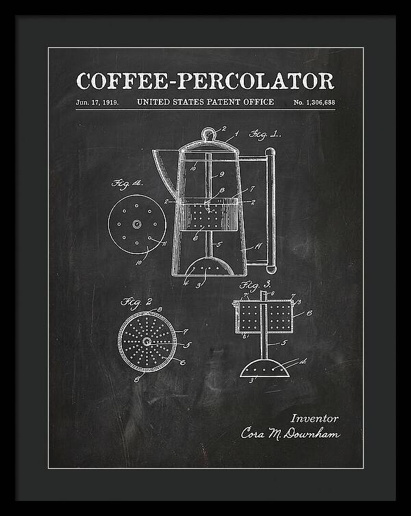 Coffee Percolator Chalkboard Patent Us1306688a