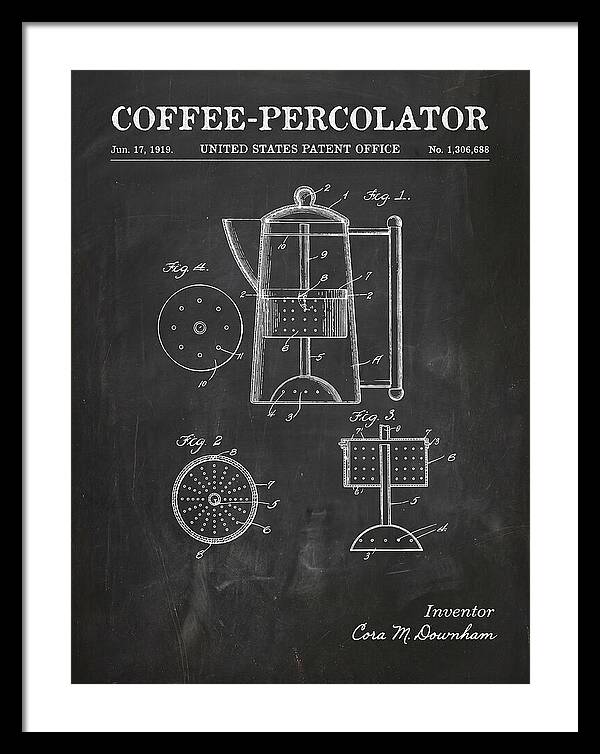 Coffee Percolator Chalkboard Patent Us1306688a