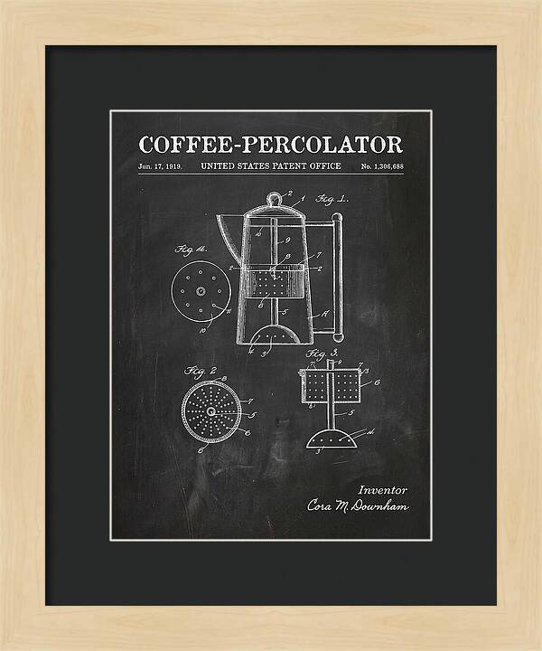 Coffee Percolator Chalkboard Patent Us1306688a