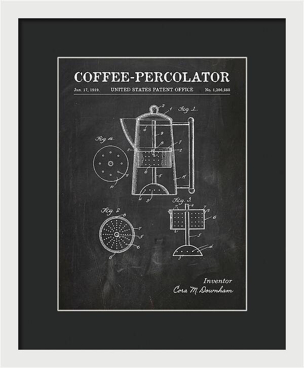 Coffee Percolator Chalkboard Patent Us1306688a