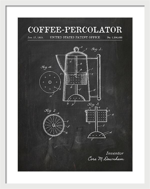 Coffee Percolator Chalkboard Patent Us1306688a