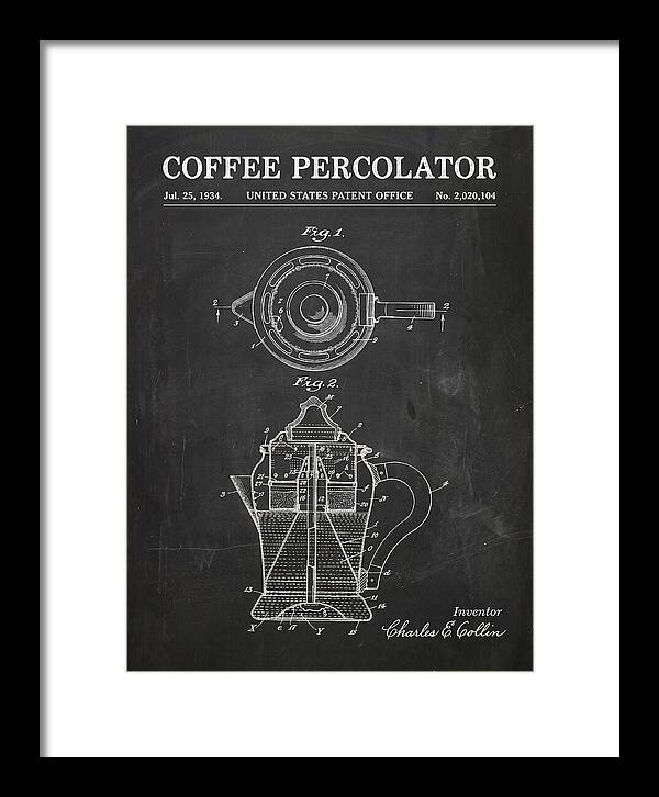 Coffee Percolator Chalkboard Patent Us2020104a