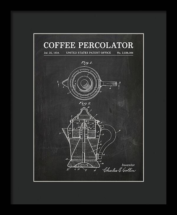 Coffee Percolator Chalkboard Patent Us2020104a