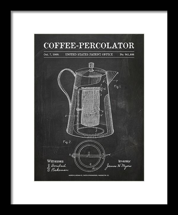 Coffee Percolator Chalkboard Patent Us961886a