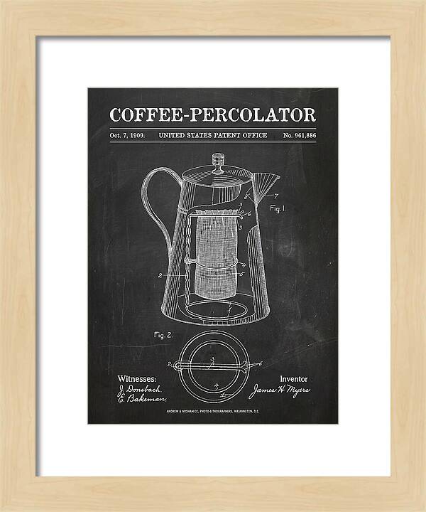 Coffee Percolator Chalkboard Patent Us961886a