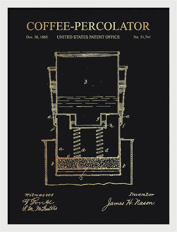 Coffee Percolator Gold Patent Us51741a
