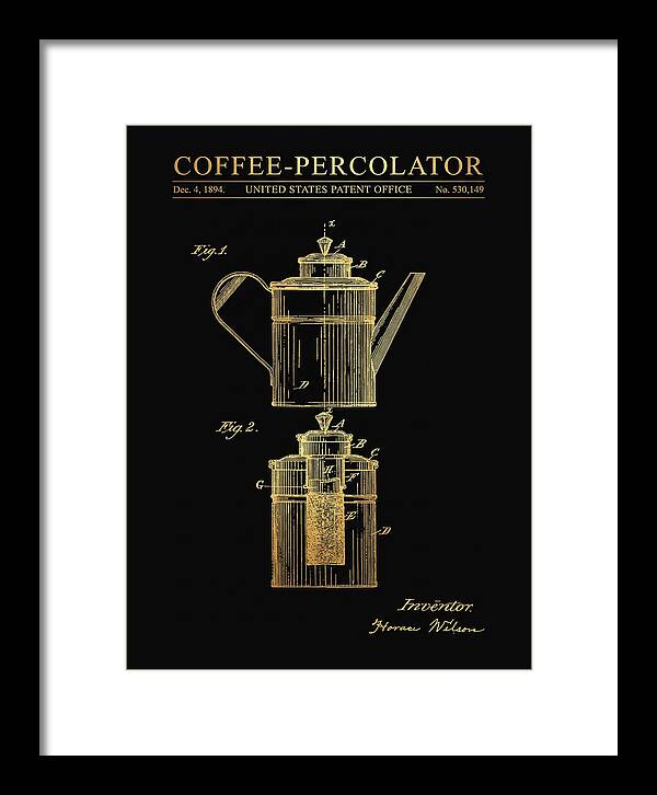 Coffee Percolator Gold Patent Us530149a