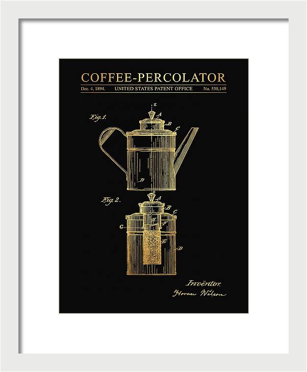Coffee Percolator Gold Patent Us530149a