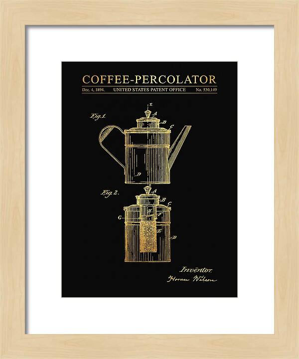 Coffee Percolator Gold Patent Us530149a