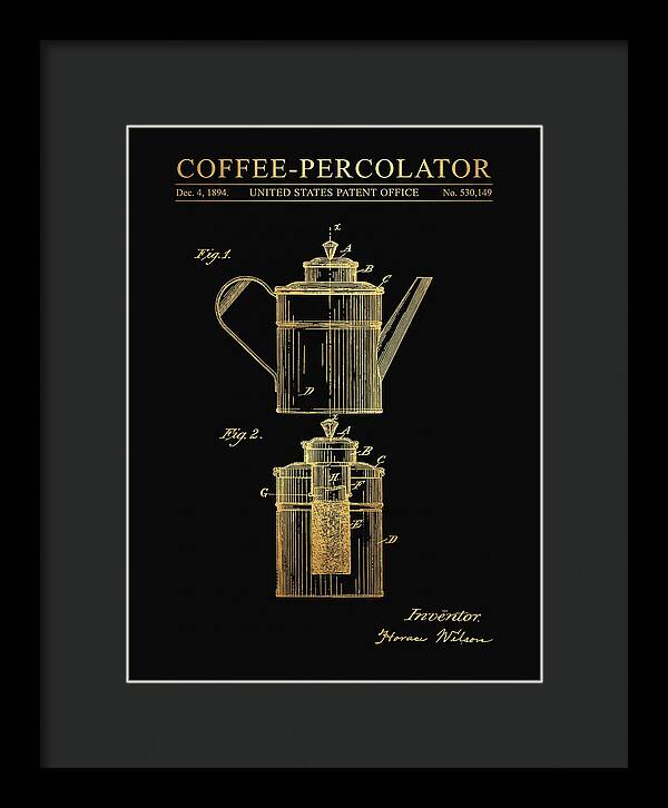 Coffee Percolator Gold Patent Us530149a