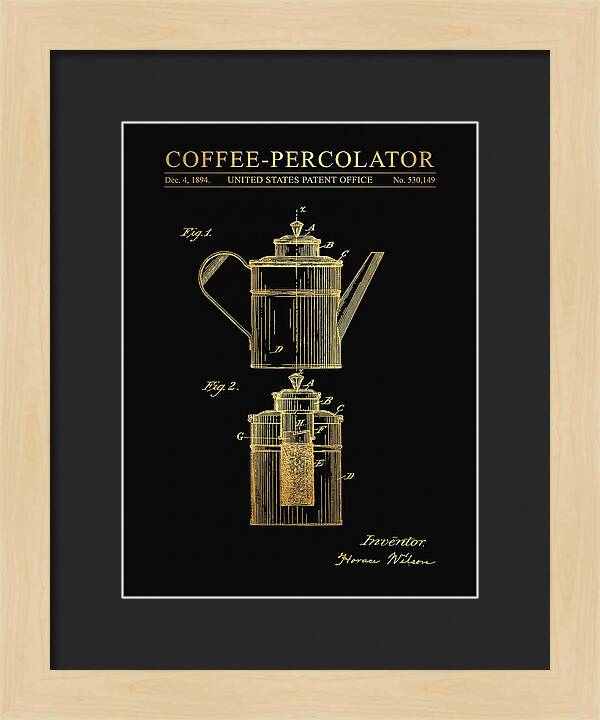 Coffee Percolator Gold Patent Us530149a