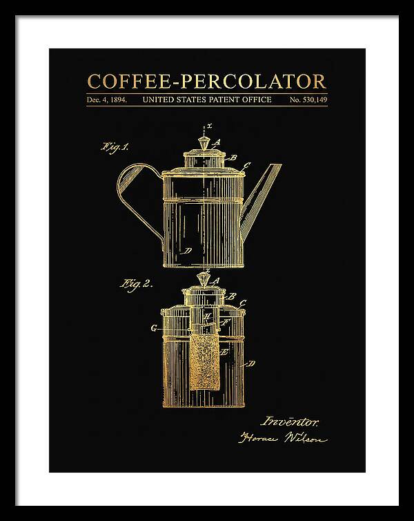 Coffee Percolator Gold Patent Us530149a