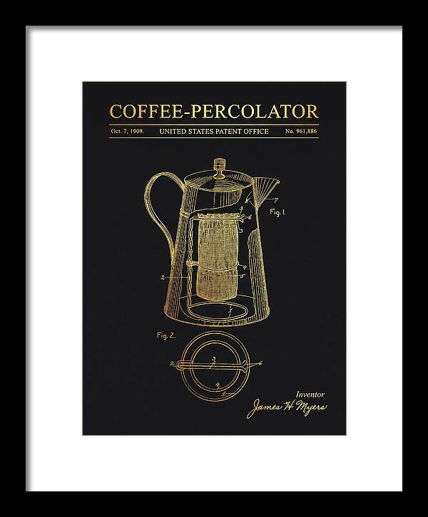 Coffee Percolator Gold Patent Us961886a