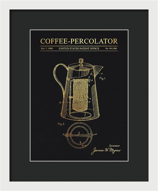 Coffee Percolator Gold Patent Us961886a