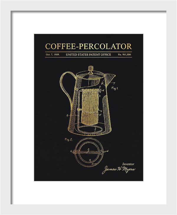 Coffee Percolator Gold Patent Us961886a