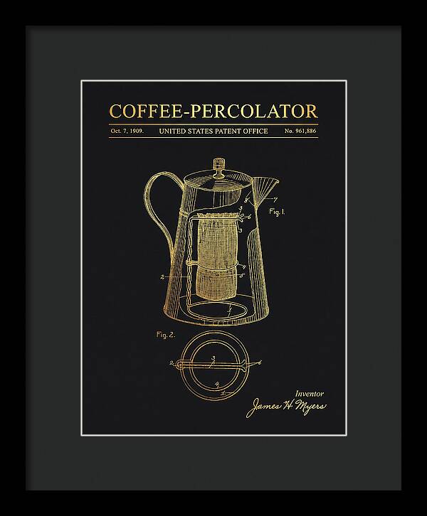 Coffee Percolator Gold Patent Us961886a