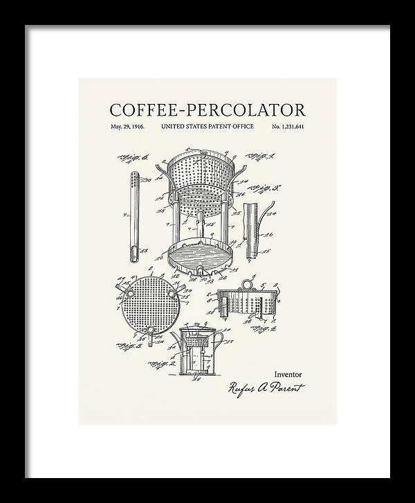 Coffee Percolator Minimalist Patent Us1231641a