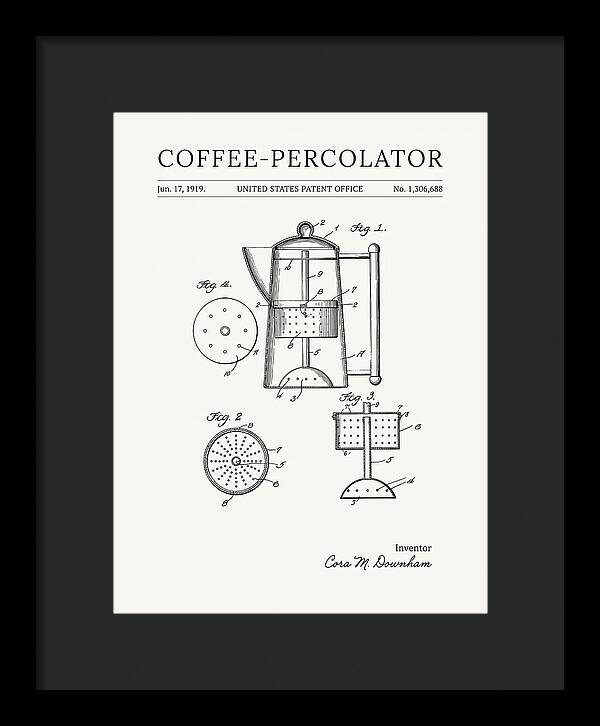 Coffee Percolator Minimalist Patent Us1306688a