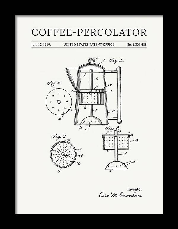 Coffee Percolator Minimalist Patent Us1306688a