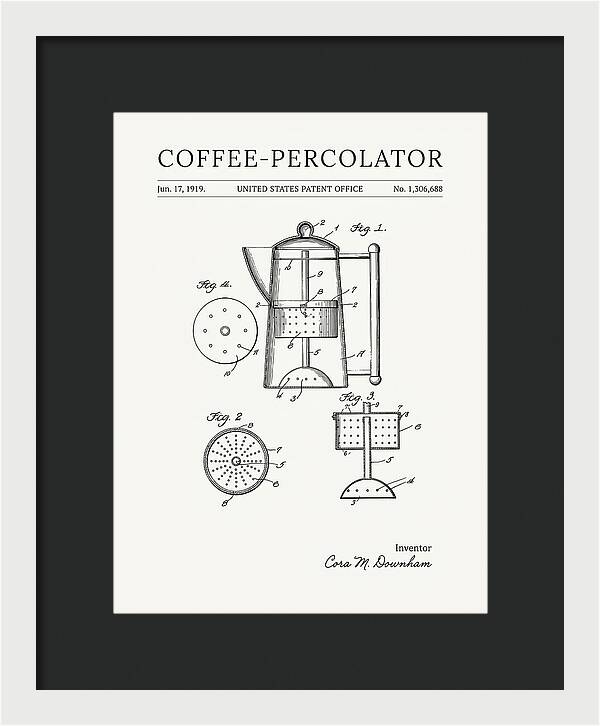 Coffee Percolator Minimalist Patent Us1306688a