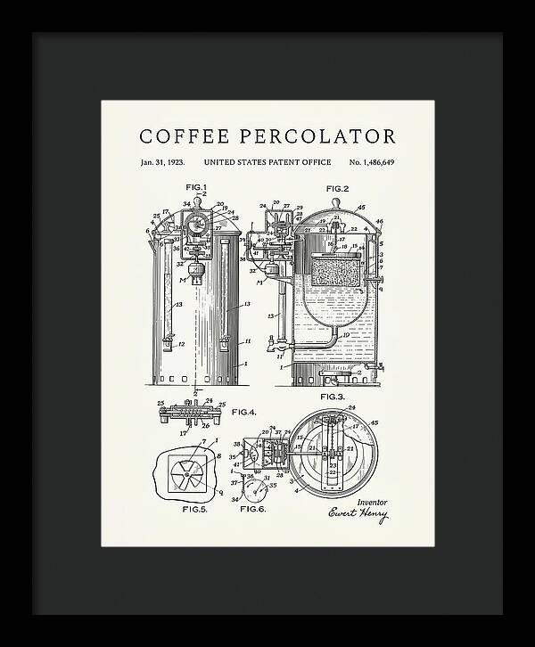 Coffee Percolator Minimalist Patent Us1486649a