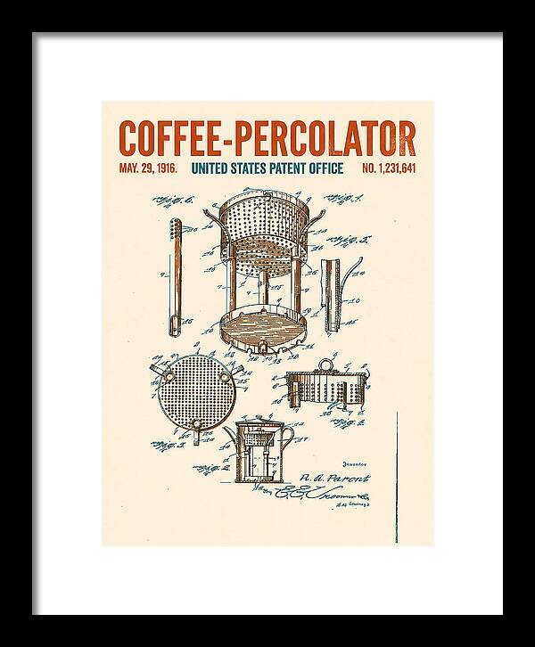 Coffee Percolator Retro Patent Us1231641a
