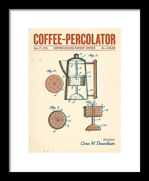 Coffee Percolator Retro Patent Us1306688a