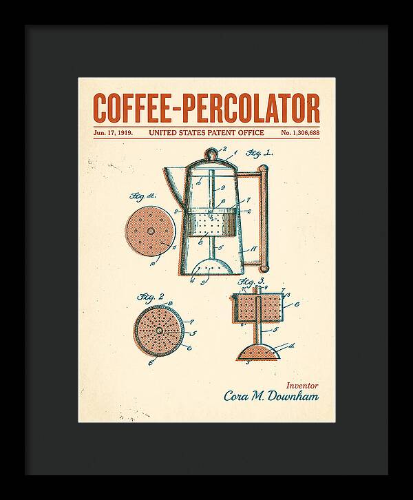 Coffee Percolator Retro Patent Us1306688a