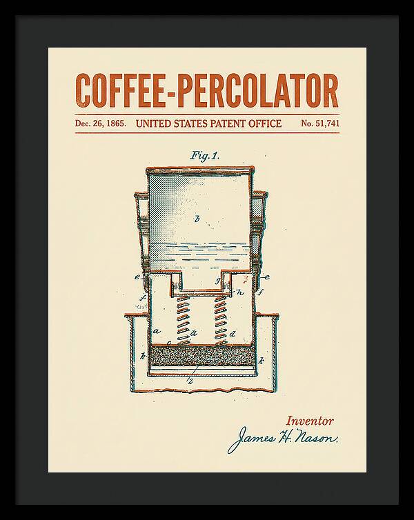 Coffee Percolator Retro Patent Us51741a