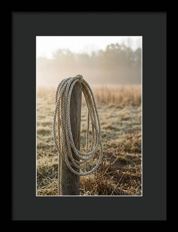 Coiled Rope On Post