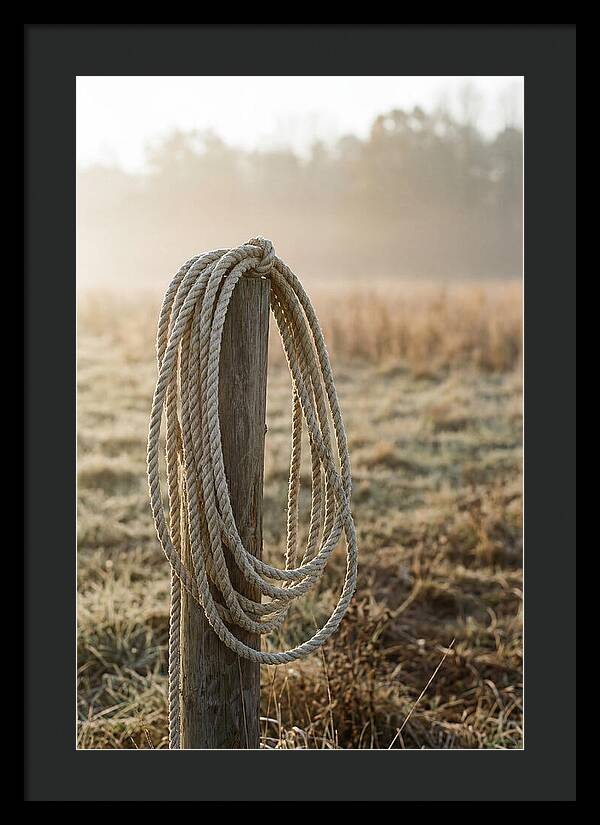 Coiled Rope On Post