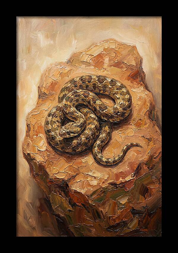 Coiled Serenity On Warm Stone