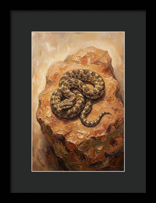 Coiled Serenity On Warm Stone