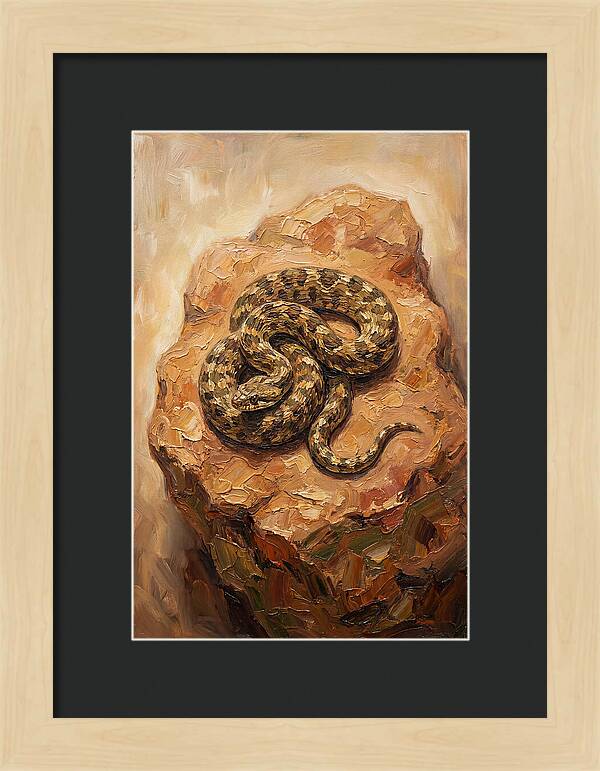 Coiled Serenity On Warm Stone