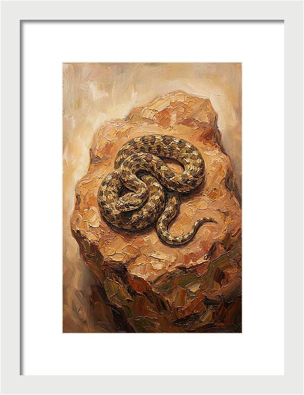 Coiled Serenity On Warm Stone