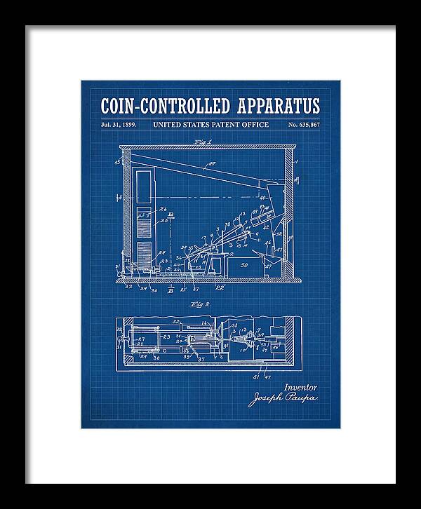 Coin Controlled Apparatus Blueprint Patent Us635867a
