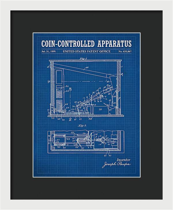 Coin Controlled Apparatus Blueprint Patent Us635867a