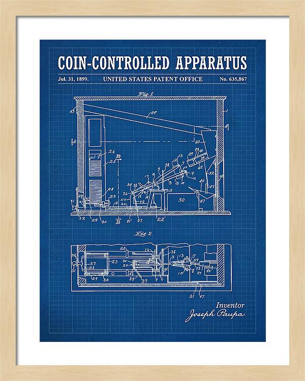Coin Controlled Apparatus Blueprint Patent Us635867a