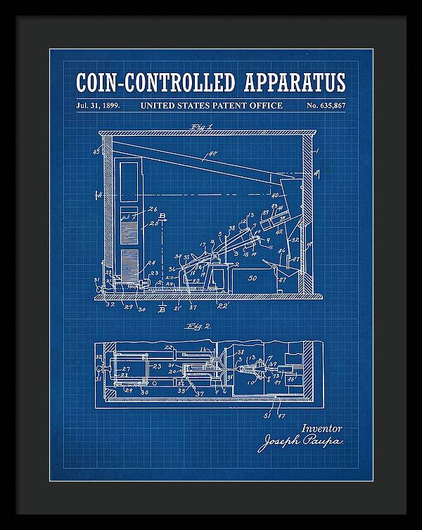 Coin Controlled Apparatus Blueprint Patent Us635867a