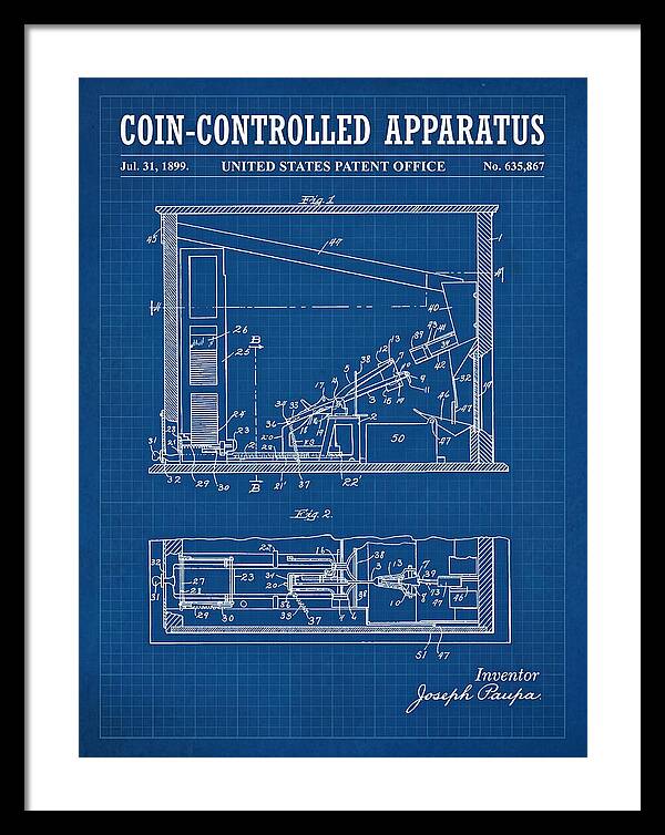 Coin Controlled Apparatus Blueprint Patent Us635867a