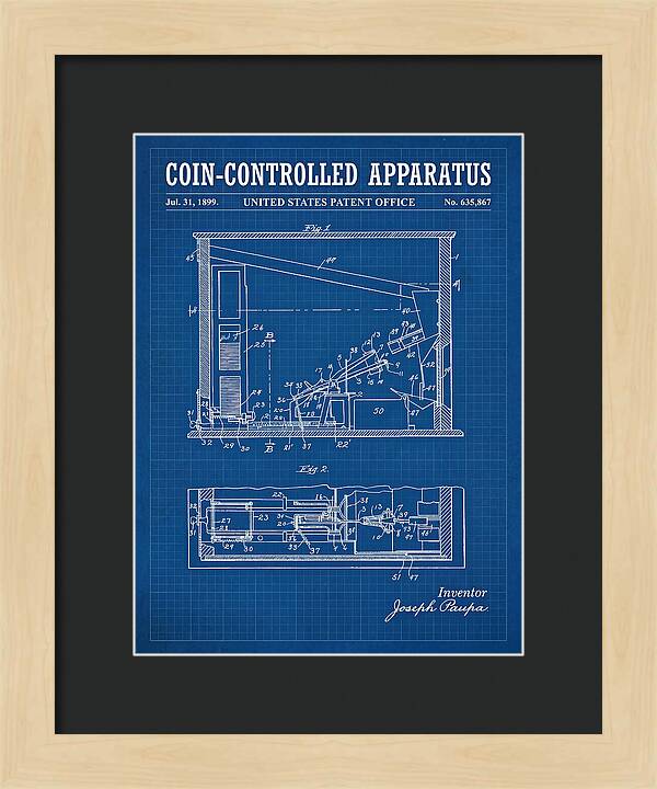 Coin Controlled Apparatus Blueprint Patent Us635867a