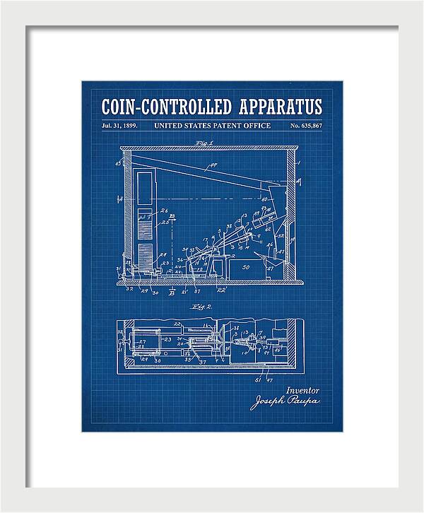 Coin Controlled Apparatus Blueprint Patent Us635867a
